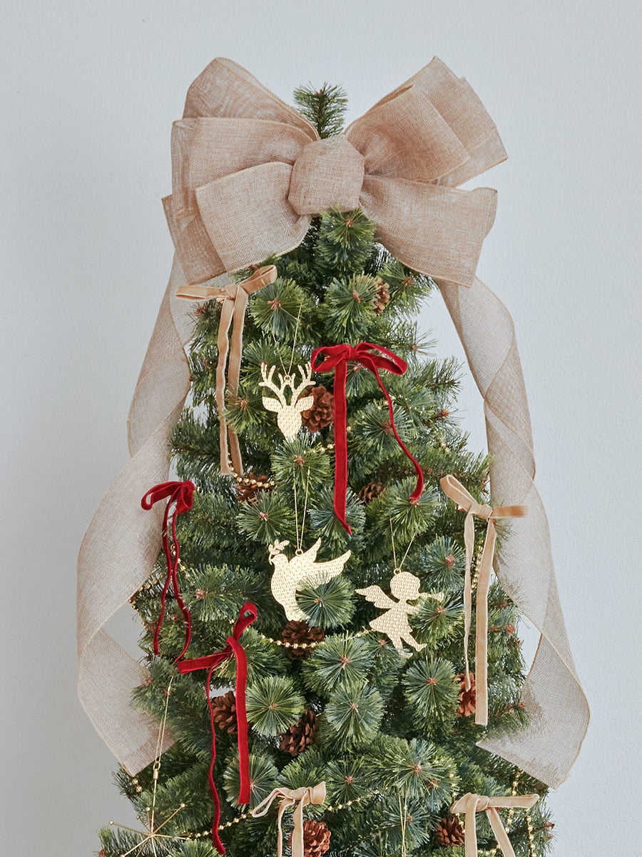 アルザスツリー + リボン&メタルオーナメント【22p】樅