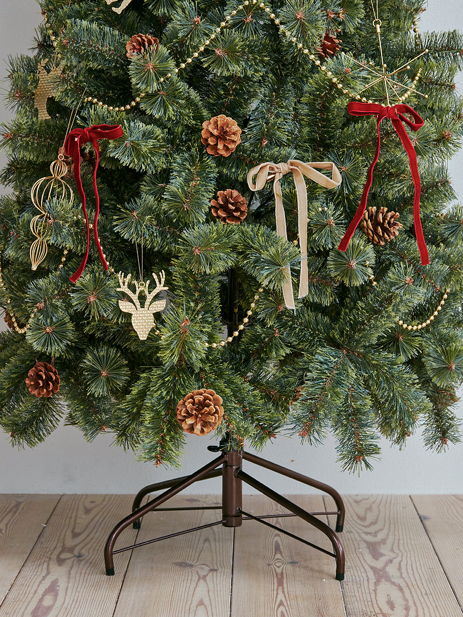 アルザスツリー + リボン&メタルオーナメント【22p】樅