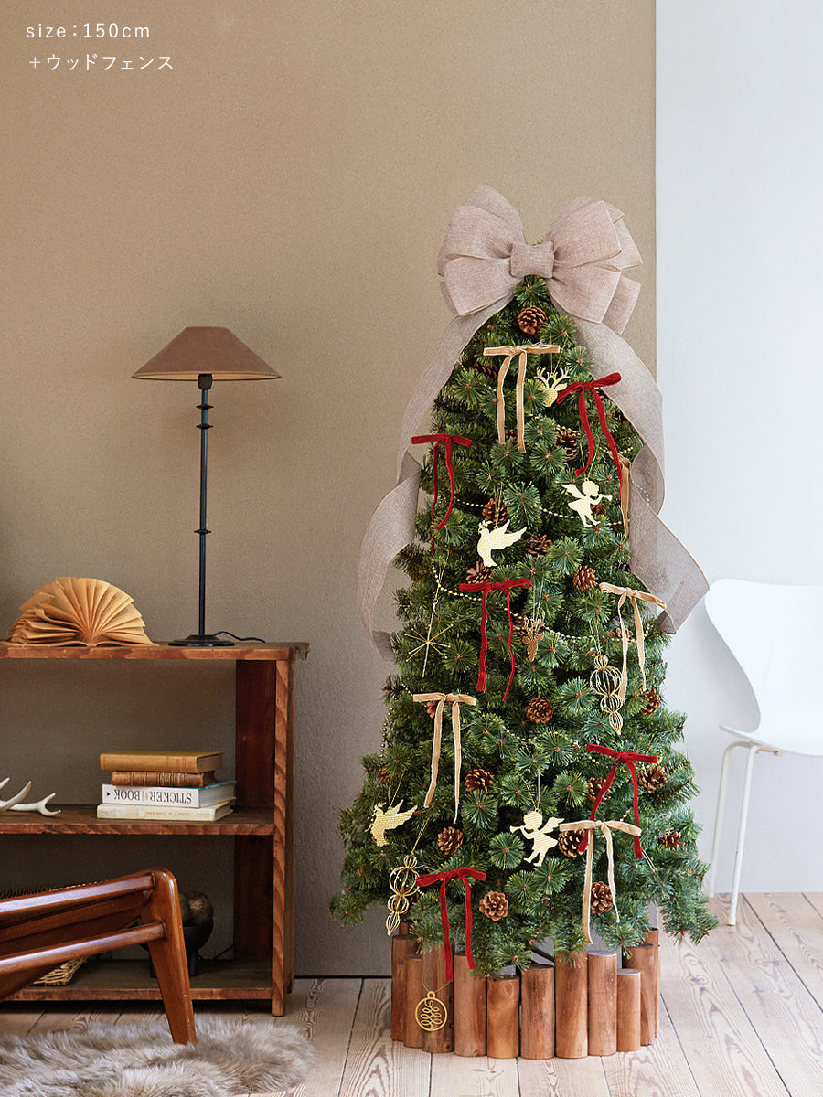 アルザスツリー + リボン&メタルオーナメント【22p】樅