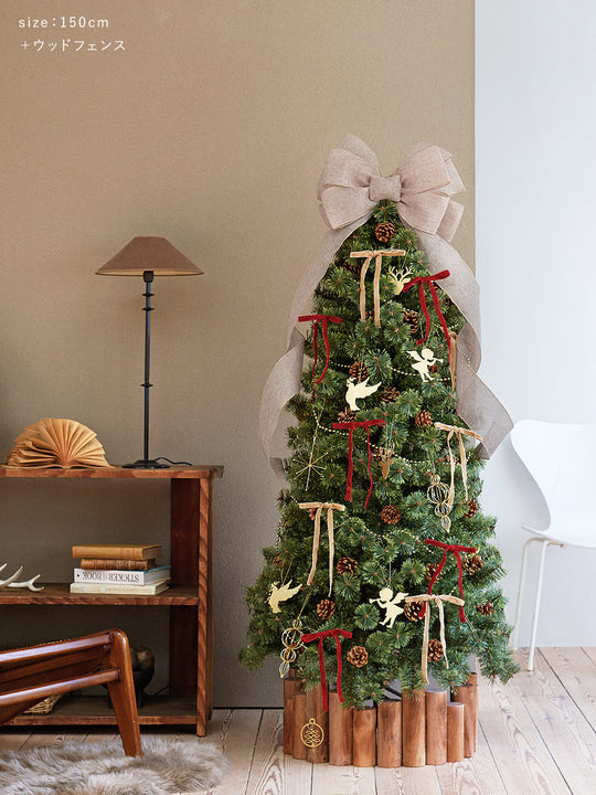 アルザスツリー + リボン&メタルオーナメント【22p】樅
