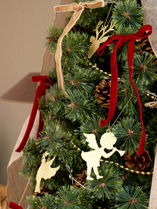 アルザスツリー + リボン&メタルオーナメント【22p】樅