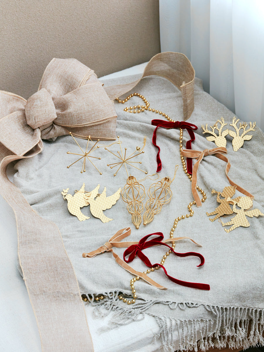 アルザスツリー + リボン&メタルオーナメント【22p】樅