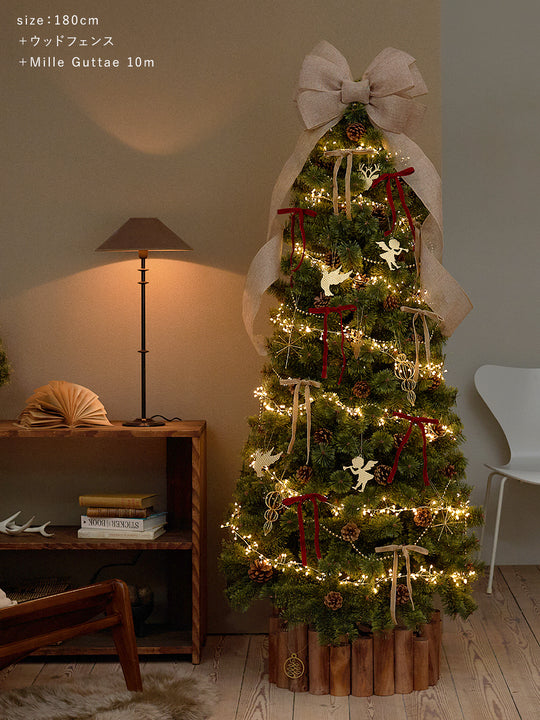 アルザスツリー + リボン&メタルオーナメント【22p】樅