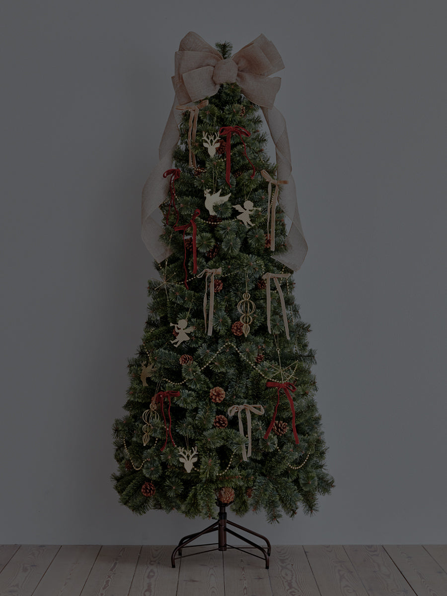 アルザスツリー + リボン&メタルオーナメント【22p】樅