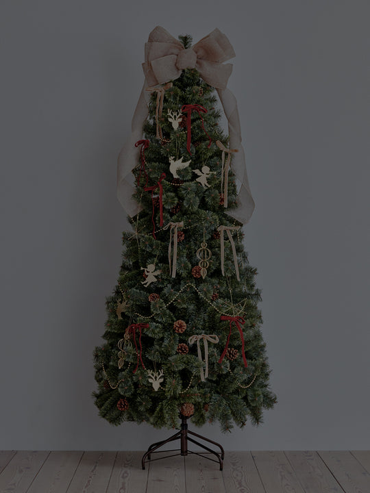 アルザスツリー + リボン&メタルオーナメント【22p】樅