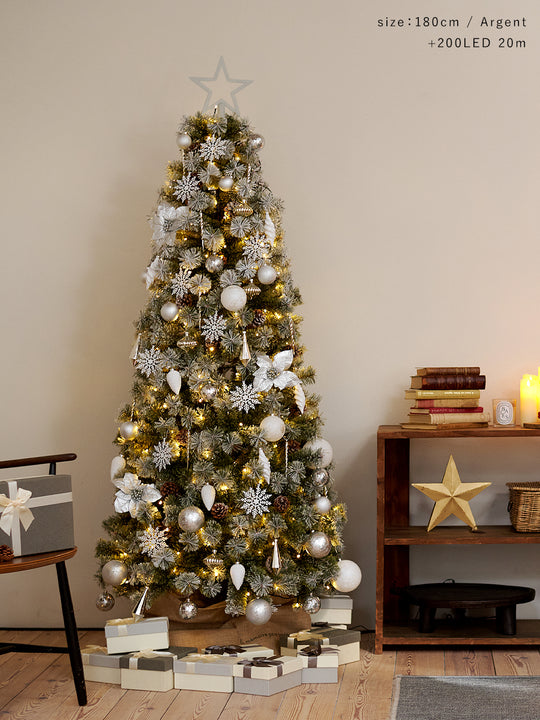 アルザスツリー スノー + Luxuryオーナメント【62p】樅