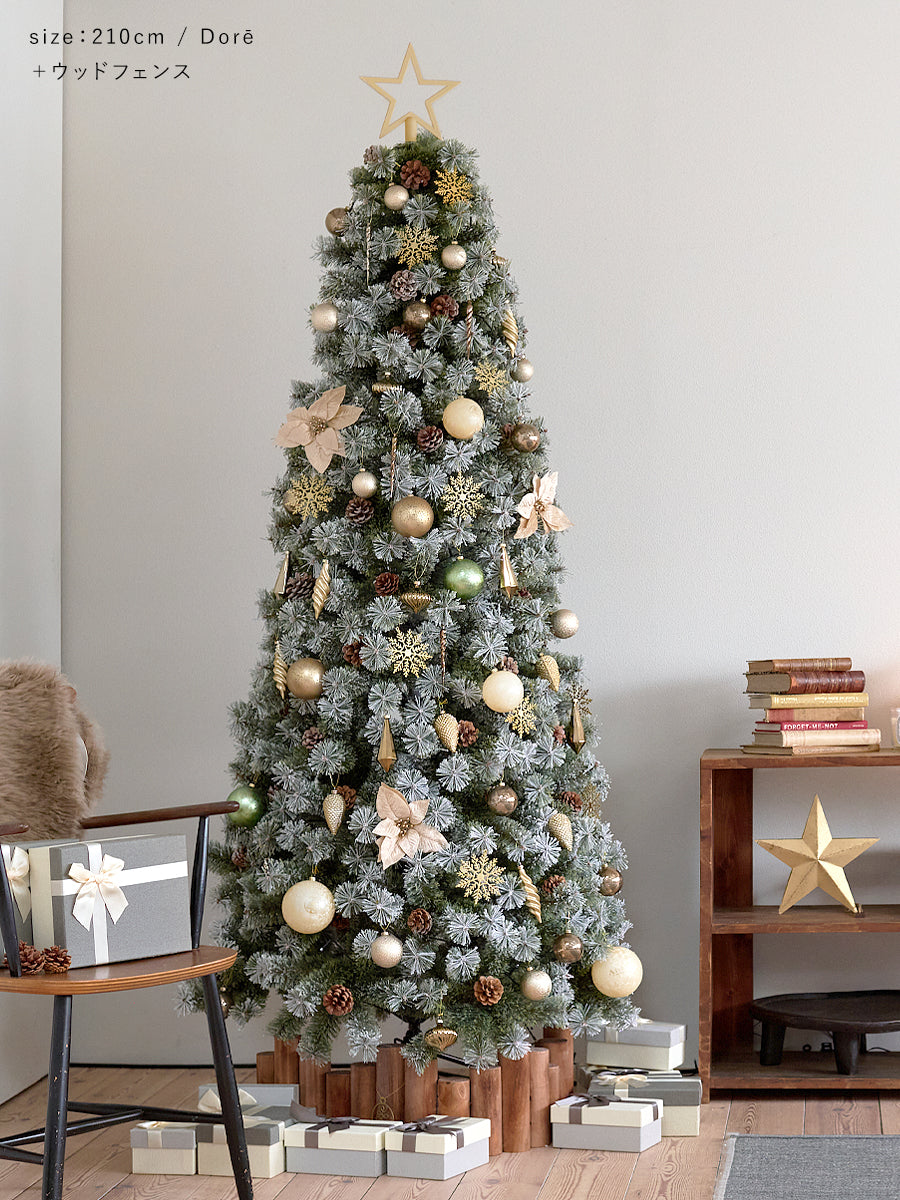 アルザスツリー スノー + Luxuryオーナメント【62p】樅