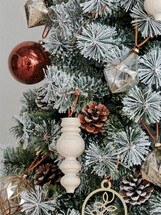 アルザスツリー スノー + グラース オーナメント【40p】 樅