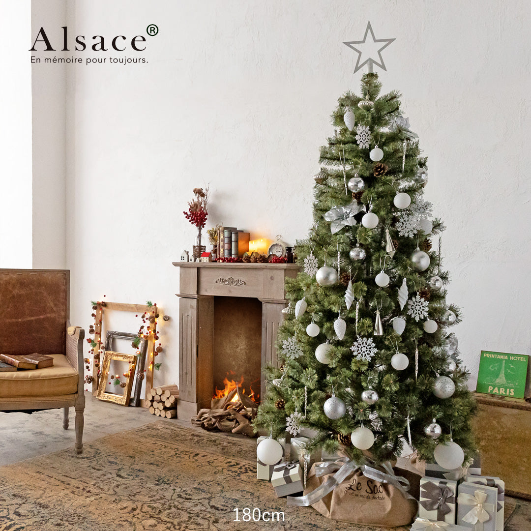 Alsaceのクリスマスツリー180cm-